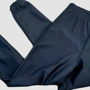 Hot Chillys Womens Black Snow Pants S M Ski Shiny Compression Nylon Vintage 90s